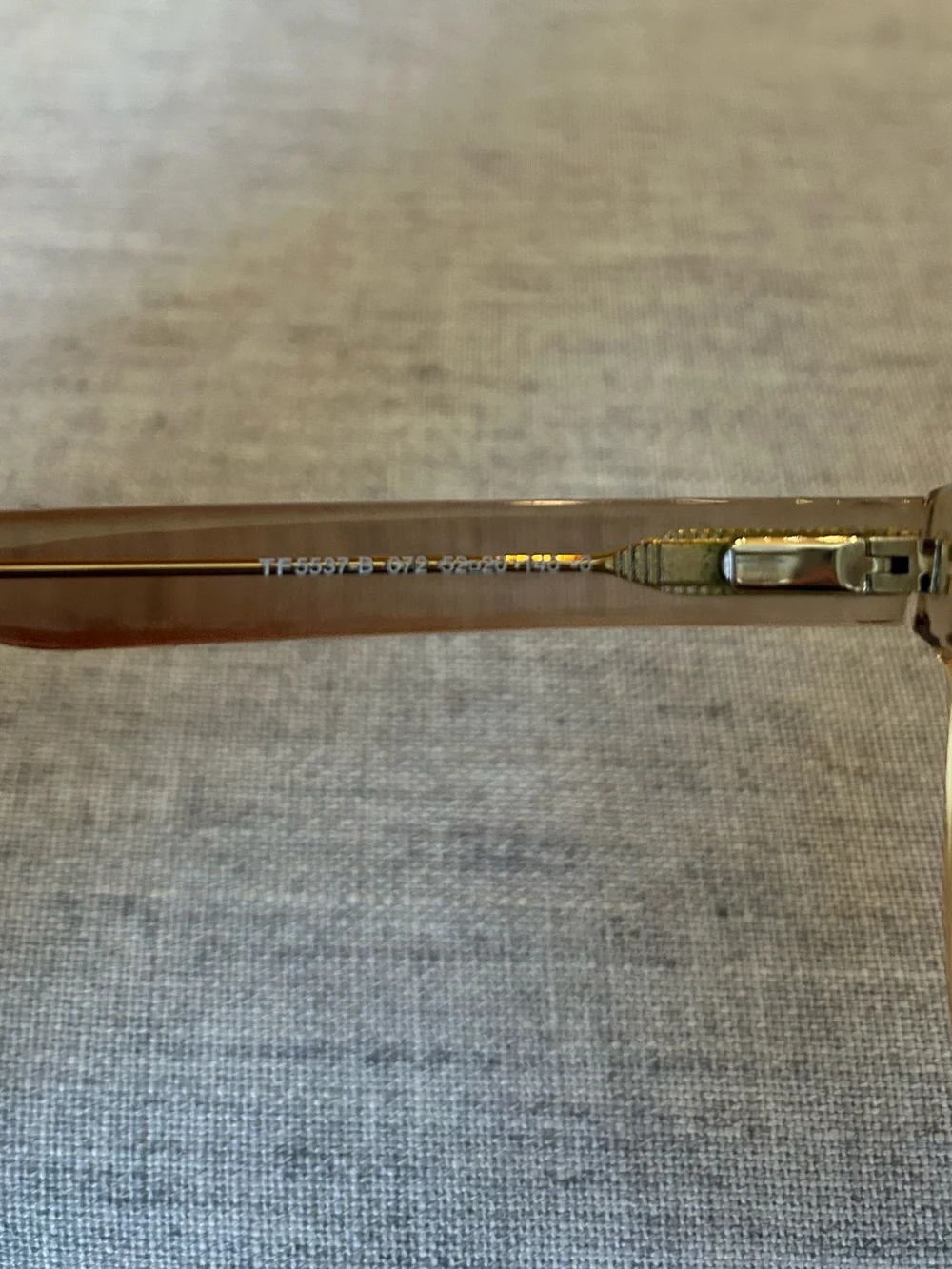 Tom Ford Transparent Amber Cat-Eye Glasses